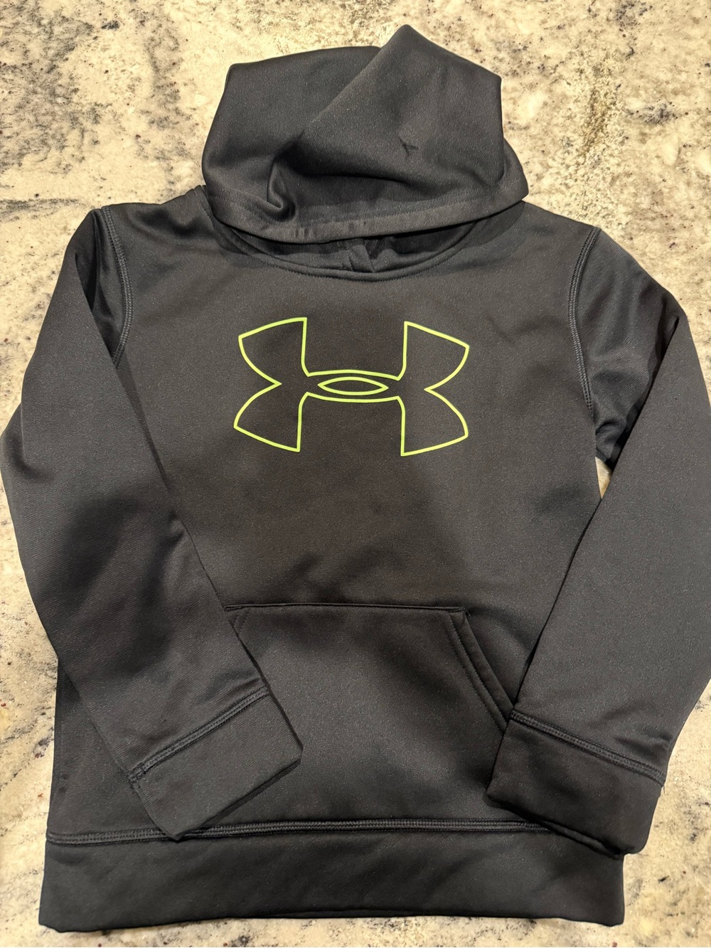 Under Armour Black Hoodie with Neon Green Logo